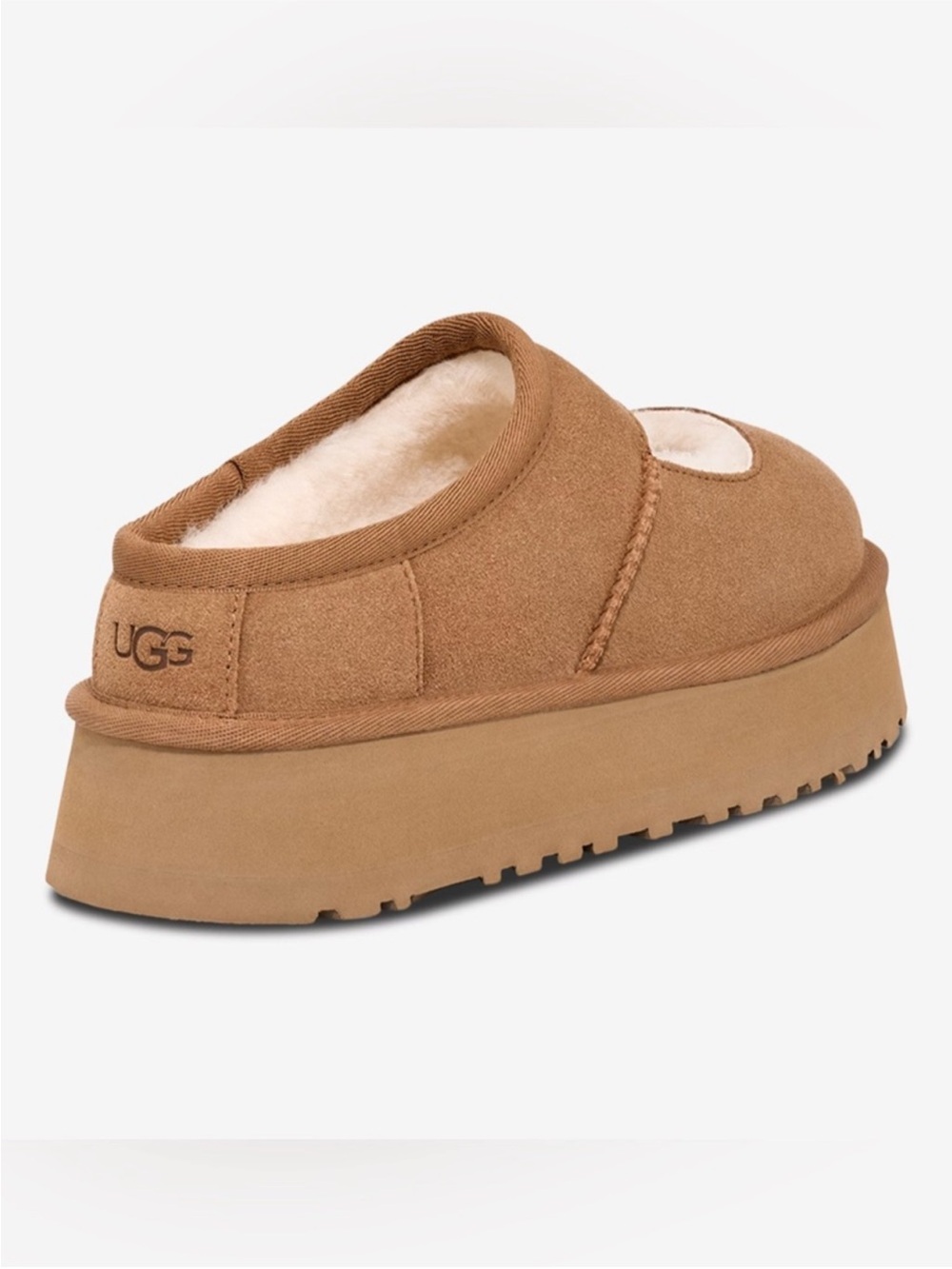 UGG Women's Bea Shearling Platform Chestnut Mary Jane Shoes - Picture 6 of 12